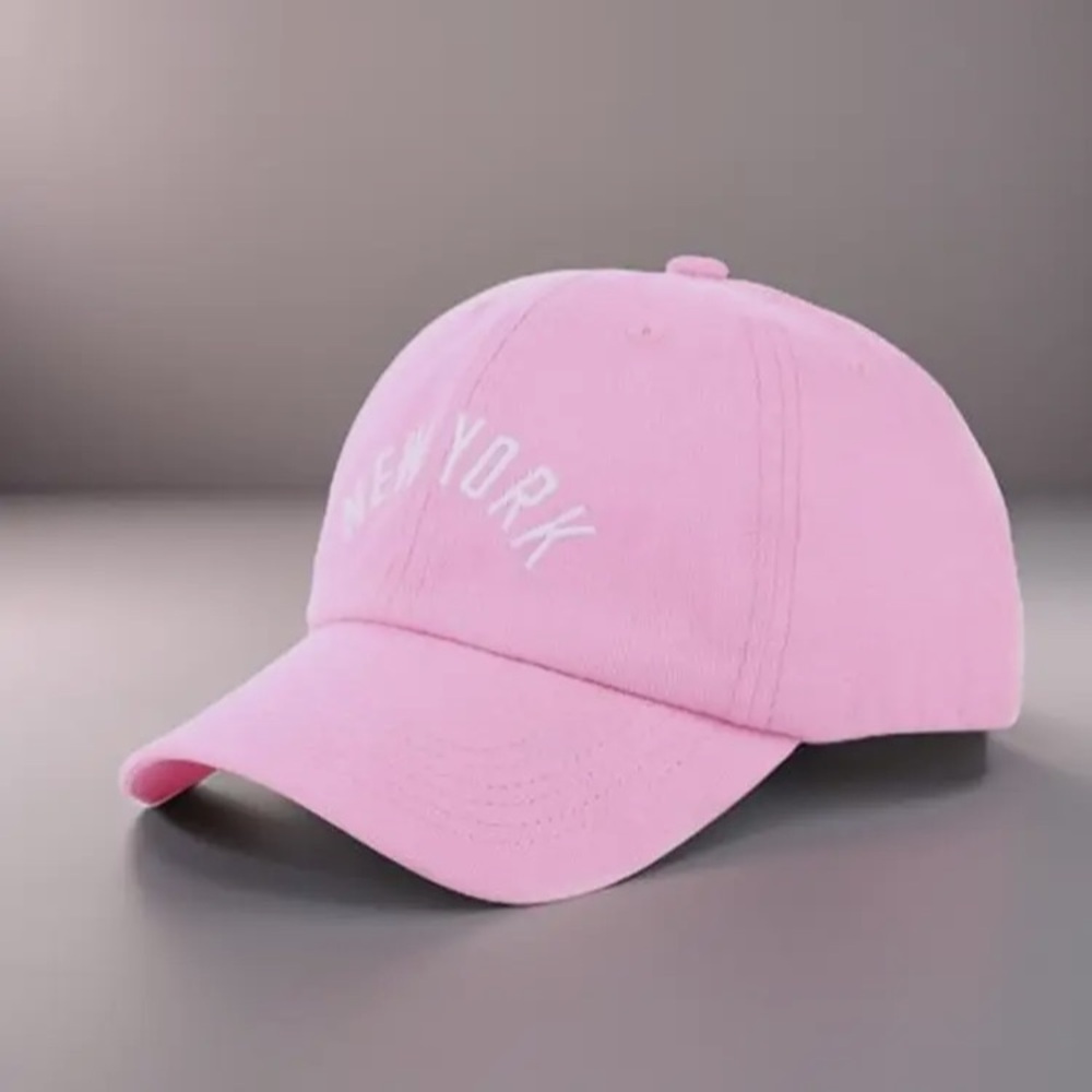 Pink New York embroidered cap